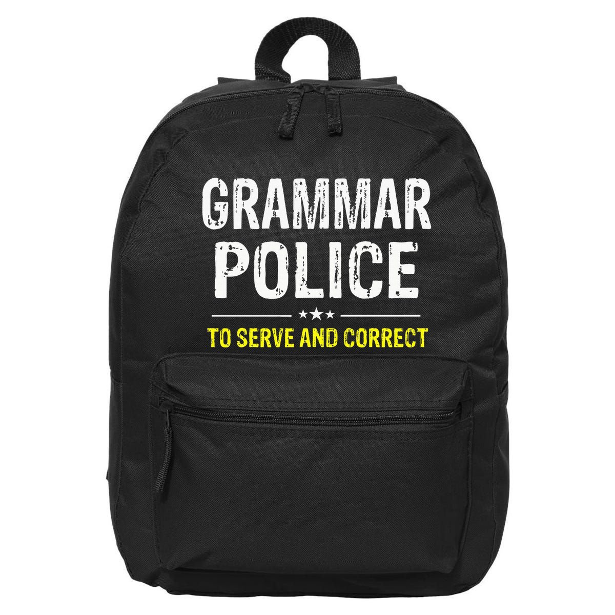 funny Grammar Police Costume Idea 16 in Basic Backpack