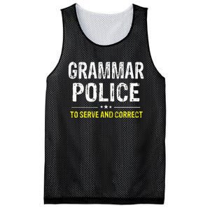 funny Grammar Police Costume Idea Mesh Reversible Basketball Jersey Tank