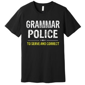 funny Grammar Police Costume Idea Premium T-Shirt