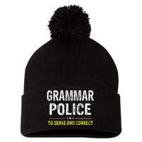 funny Grammar Police Costume Idea Pom Pom 12in Knit Beanie