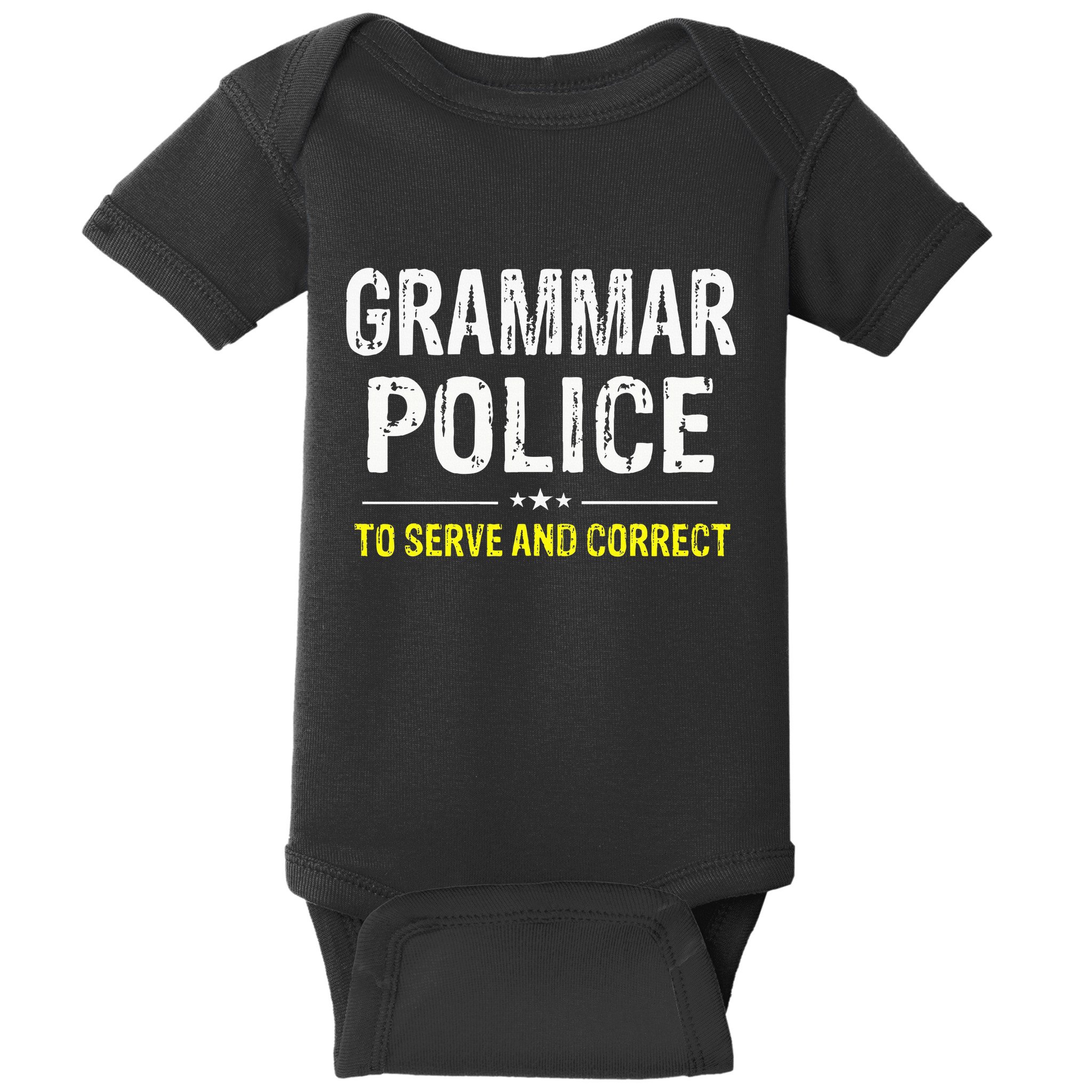 funny Grammar Police Costume Idea Baby Bodysuit