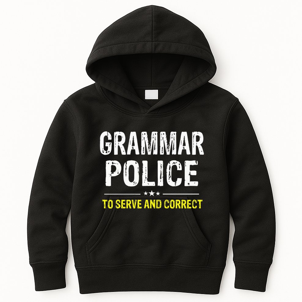 funny Grammar Police Costume Idea Kids Hoodie