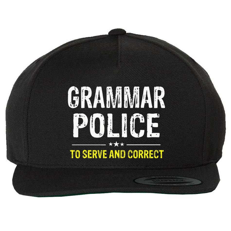 funny Grammar Police Costume Idea Wool Snapback Cap