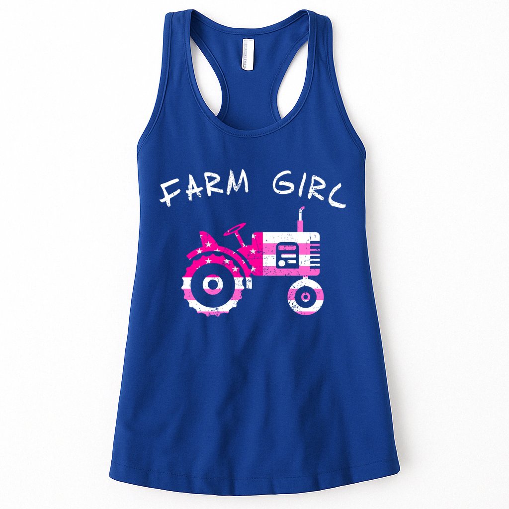 Farm Girl Pink Vintage Tractor Cool Gift Womens Gift Womens Tank Top