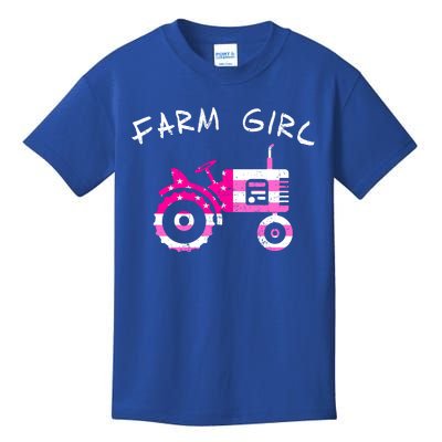 Farm Girl Pink Vintage Tractor Cool Gift Womens Gift Kids T-Shirt