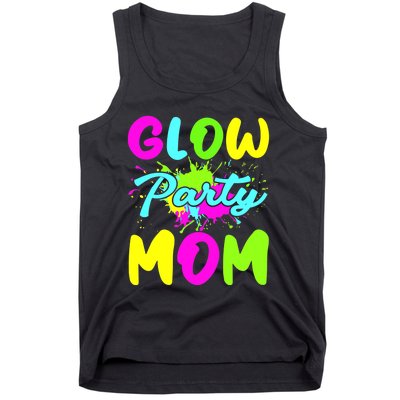 Funny Glow Party Mom Neon Lights Party Lover Mothers Day Tank Top