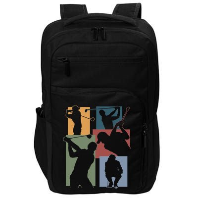 Funny Golf Player Cool Golfer Golfing Game Enthusiast Outfit Impact Tech Backpack