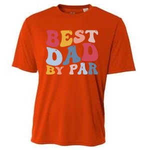 Funny Golf Player Golfing Golfer Best Dad By Par Gift Cooling Performance Crew T-Shirt