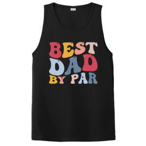 Funny Golf Player Golfing Golfer Best Dad By Par Gift PosiCharge Competitor Tank