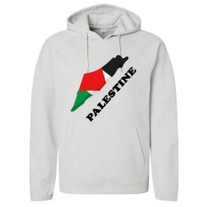 Free Gaza Palestine Flag Arabic Pray For Palestine Performance Fleece Hoodie