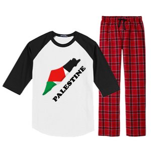 Free Gaza Palestine Flag Arabic Pray For Palestine Raglan Sleeve Pajama Set