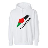 Free Gaza Palestine Flag Arabic Pray For Palestine Garment-Dyed Fleece Hoodie