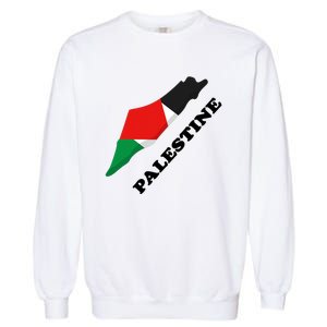 Free Gaza Palestine Flag Arabic Pray For Palestine Garment-Dyed Sweatshirt