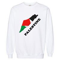 Free Gaza Palestine Flag Arabic Pray For Palestine Garment-Dyed Sweatshirt