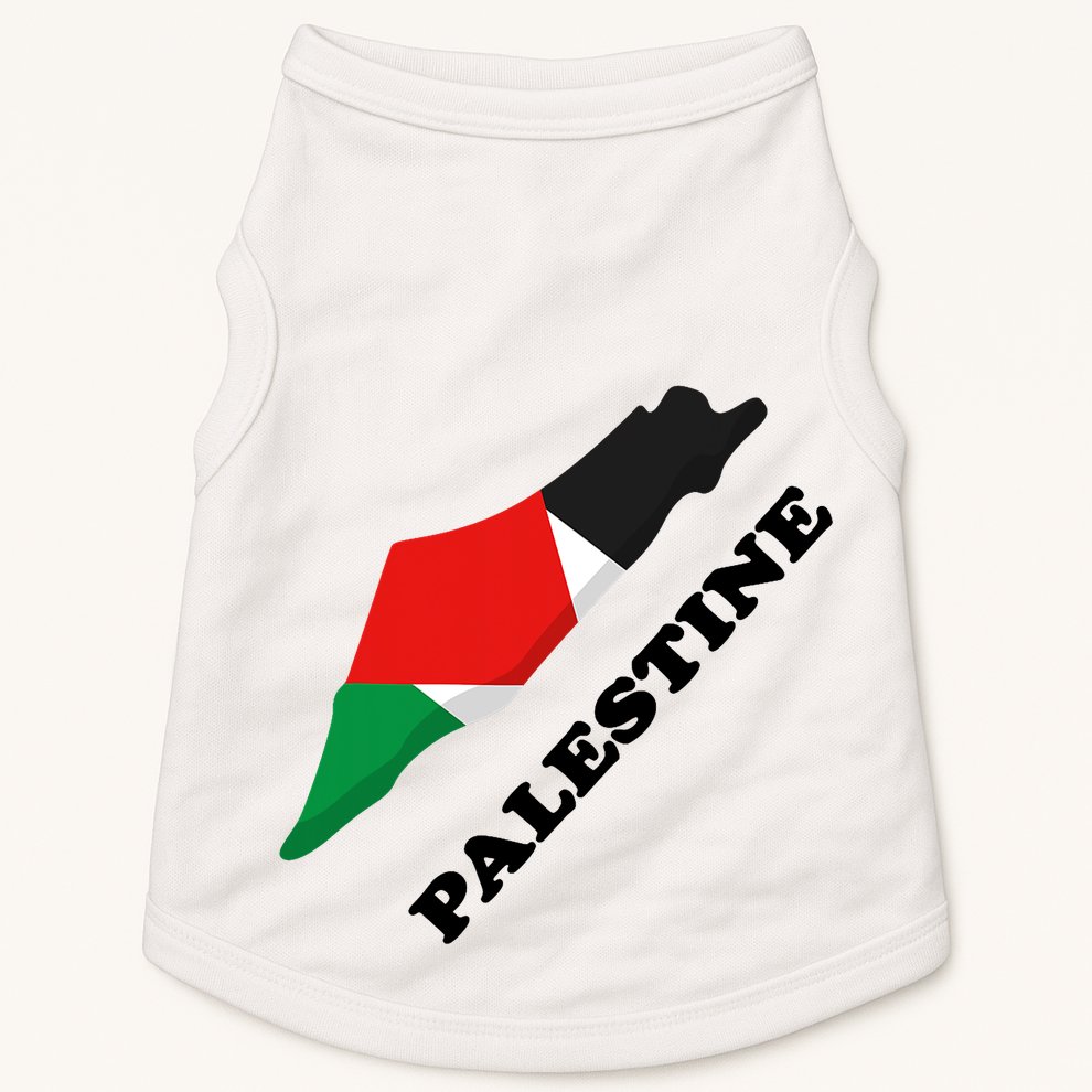 Free Gaza Palestine Flag Arabic Pray For Palestine Doggie Tank