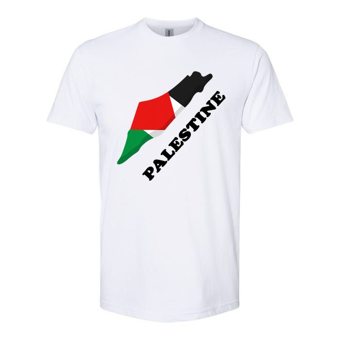 Free Gaza Palestine Flag Arabic Pray For Palestine Softstyle CVC T-Shirt