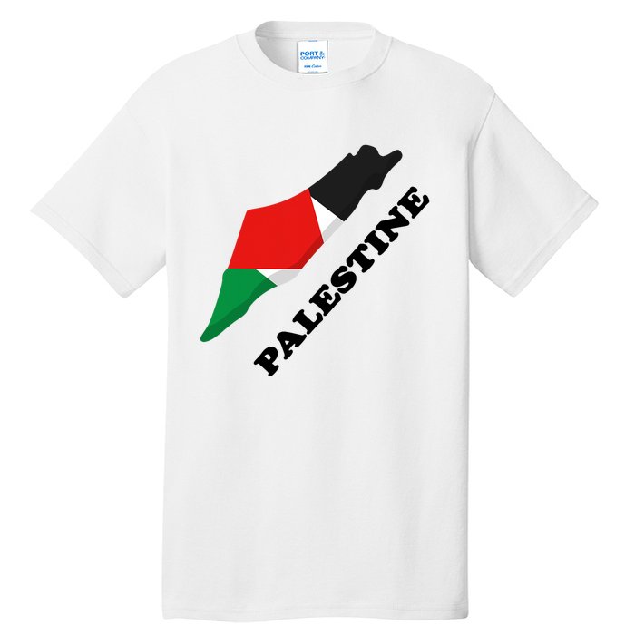 Free Gaza Palestine Flag Arabic Pray For Palestine Tall T-Shirt