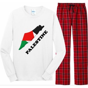 Free Gaza Palestine Flag Arabic Pray For Palestine Long Sleeve Pajama Set