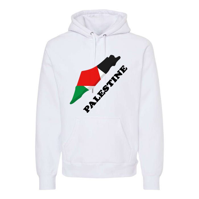 Free Gaza Palestine Flag Arabic Pray For Palestine Premium Hoodie