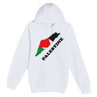 Free Gaza Palestine Flag Arabic Pray For Palestine Premium Pullover Hoodie