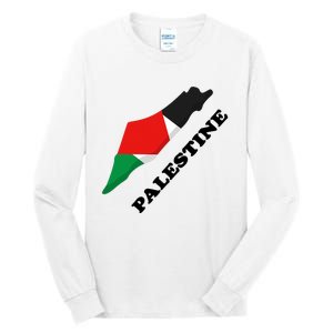 Free Gaza Palestine Flag Arabic Pray For Palestine Tall Long Sleeve T-Shirt