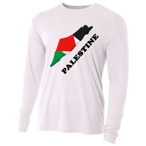 Free Gaza Palestine Flag Arabic Pray For Palestine Cooling Performance Long Sleeve Crew