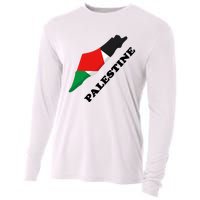 Free Gaza Palestine Flag Arabic Pray For Palestine Cooling Performance Long Sleeve Crew