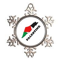 Free Gaza Palestine Flag Arabic Pray For Palestine Metallic Star Ornament