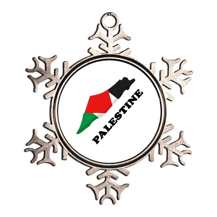 Free Gaza Palestine Flag Arabic Pray For Palestine Metallic Star Ornament