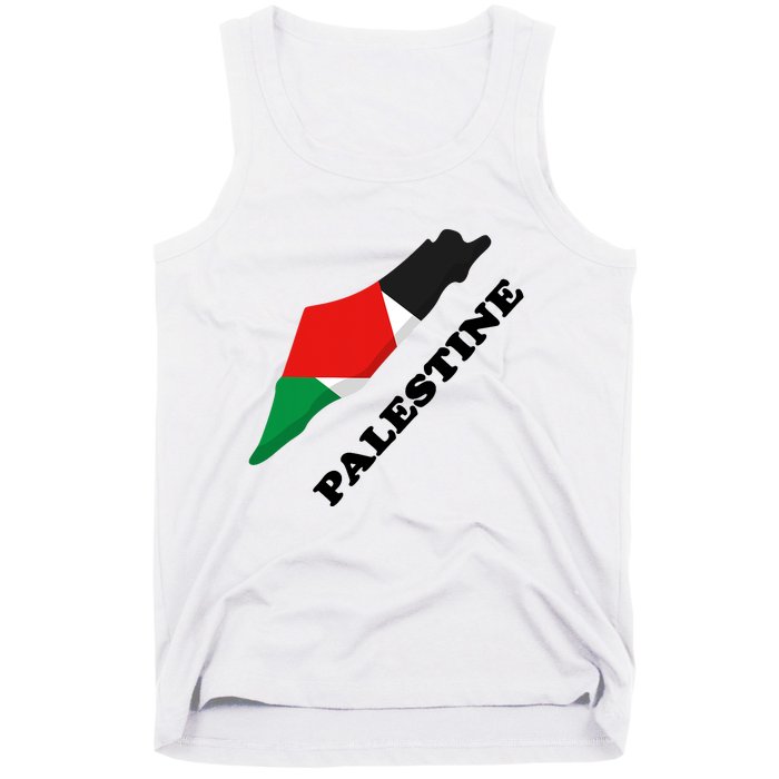 Free Gaza Palestine Flag Arabic Pray For Palestine Tank Top