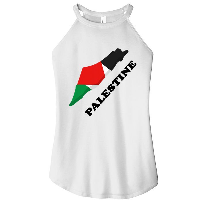 Free Gaza Palestine Flag Arabic Pray For Palestine Women's Perfect Tri Rocker Tank