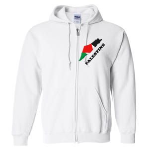 Free Gaza Palestine Flag Arabic Pray For Palestine Full Zip Hoodie