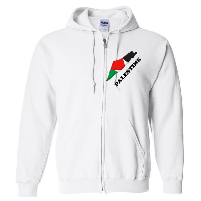 Free Gaza Palestine Flag Arabic Pray For Palestine Full Zip Hoodie