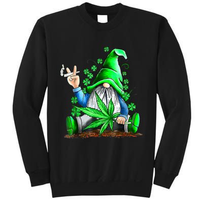 Funny Gnome Pot Leaf 420 Marijuana Weed St Patrick's Day Sweatshirt