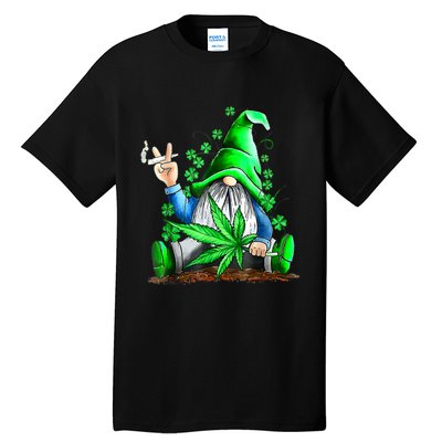 Funny Gnome Pot Leaf 420 Marijuana Weed St Patrick's Day Tall T-Shirt