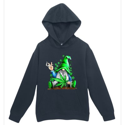 Funny Gnome Pot Leaf 420 Marijuana Weed St Patrick's Day Urban Pullover Hoodie