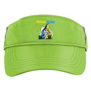 Family Gnome Proud Mama Down Syndrome Awareness T21 Gift Adult Drive Performance Visor