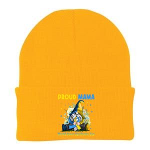 Family Gnome Proud Mama Down Syndrome Awareness T21 Gift Knit Cap Winter Beanie