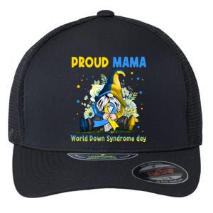 Family Gnome Proud Mama Down Syndrome Awareness T21 Gift Flexfit Unipanel Trucker Cap