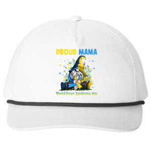 Family Gnome Proud Mama Down Syndrome Awareness T21 Gift Snapback Five-Panel Rope Hat