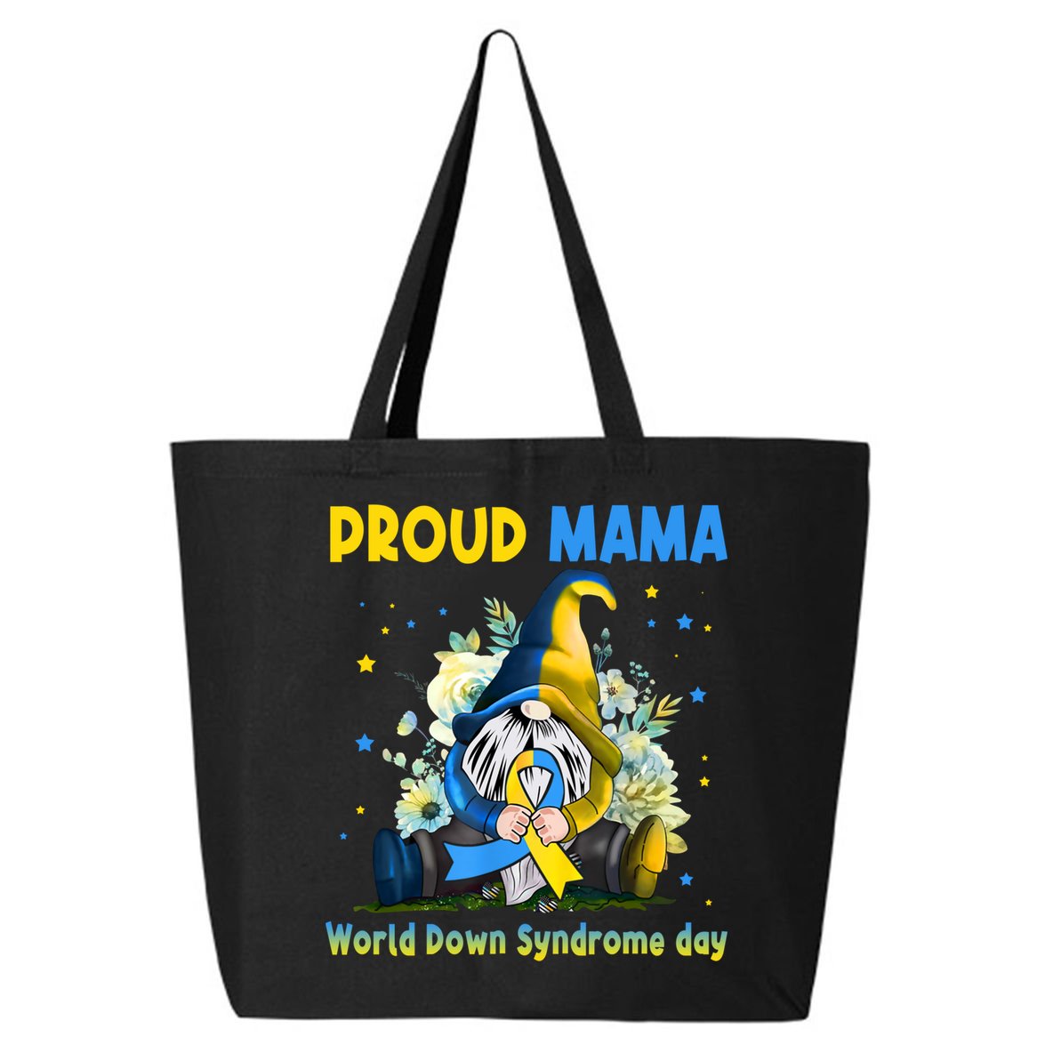 Family Gnome Proud Mama Down Syndrome Awareness T21 Gift 25L Jumbo Tote