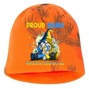 Family Gnome Proud Mama Down Syndrome Awareness T21 Gift Kati - Camo Knit Beanie