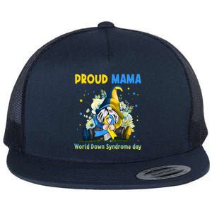 Family Gnome Proud Mama Down Syndrome Awareness T21 Gift Flat Bill Trucker Hat