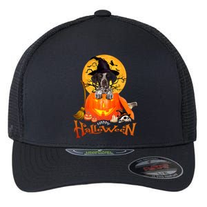 Funny GS Pointer Dog Spooky Halloween Flexfit Unipanel Trucker Cap