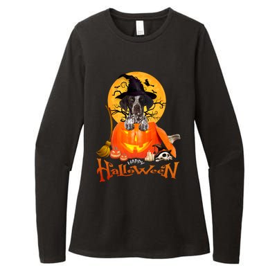 Funny GS Pointer Dog Spooky Halloween Womens CVC Long Sleeve Shirt