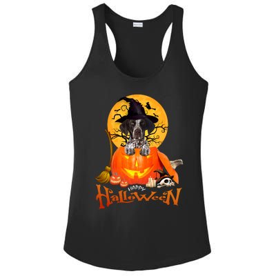 Funny GS Pointer Dog Spooky Halloween Ladies PosiCharge Competitor Racerback Tank