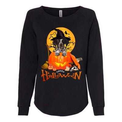 Funny GS Pointer Dog Spooky Halloween Womens California Wash Sweatshirt