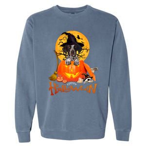 Funny GS Pointer Dog Spooky Halloween Garment-Dyed Sweatshirt