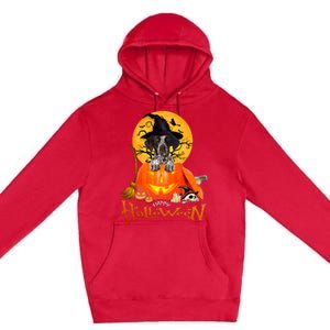 Funny GS Pointer Dog Spooky Halloween Premium Pullover Hoodie