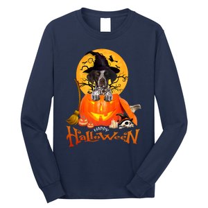 Funny GS Pointer Dog Spooky Halloween Long Sleeve Shirt